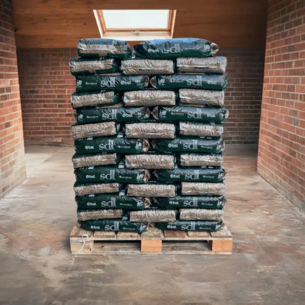 Domestic Wood Pellets are the sustainable biomass heating fuel. All En Plus A1 certified and BSL Approved and available by pallet in full, 3/4 or half pallet.