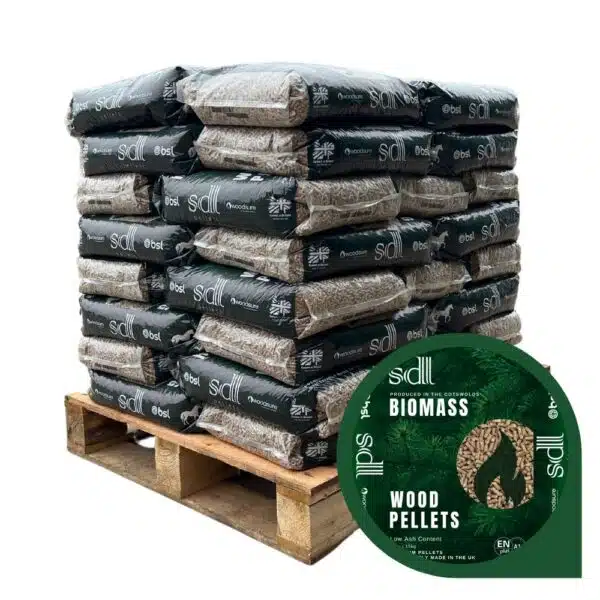 Wood Pellets Biomass Half Pallet for your heating. These are all En-Plus A1 certified.