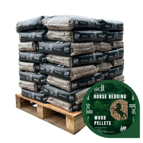 Our Wood Pellet Horse Bedding Half Pallet is the ideal equine bedding solution.