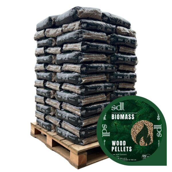 Domestic Wood Pellets are the sustainable biomass heating fuel. All En Plus A1 certified and BSL Approved and available by pallet in full, 3/4 or half pallet.