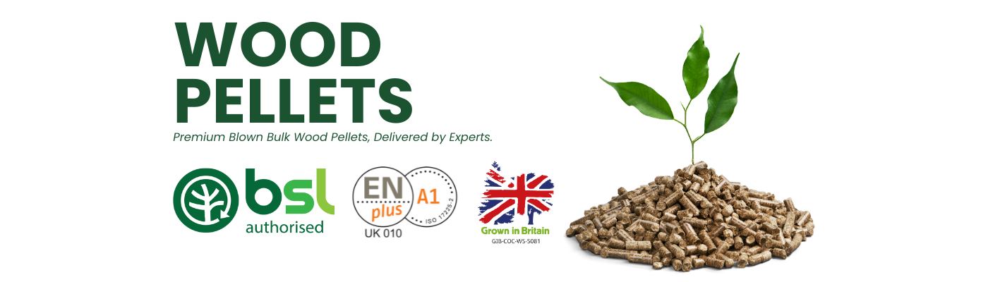 Premium ENplus A1 bulk wood pellets for biomass heating. Low-moisture, high-efficiency pellets delivered directly to homes and businesses across the UK.